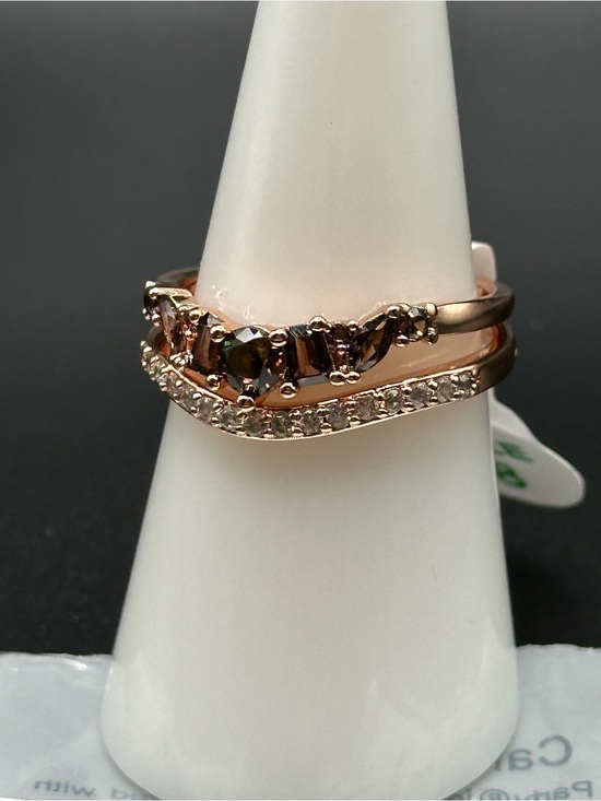 Bomb Party Jewelry - RBP7458 Waves of Sparkle Ring size 8 Rose Gold Plating NWT